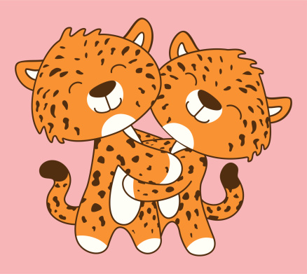 Baby Jaguar Hugging