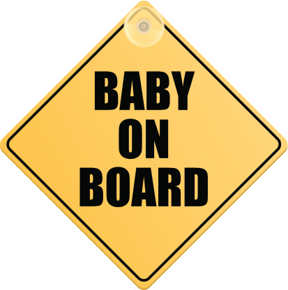 Baby on Board Suction Sign