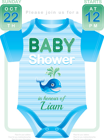 Baby shower boy invitation design