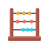 baby toy related baby abacus game with small circles and stand for kids vectors in flat style