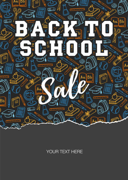 Back To School Sale Back to school sale - Illustration teacher patterns stock illustrations