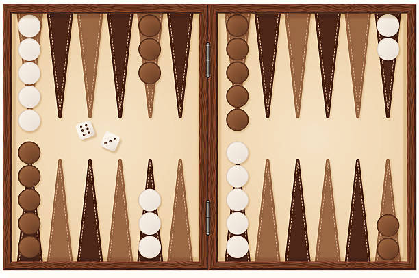Backgammon board illustration with dice detailed backgammon board illustration backgammon stock illustrations