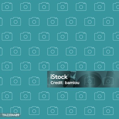 istock Background Camera Seamless Pattern 1142204489