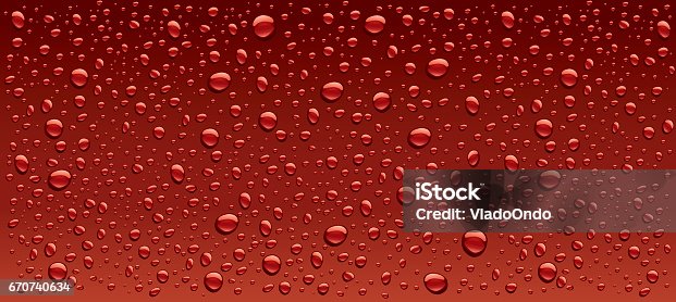 istock background dark red water with many drops 670740634