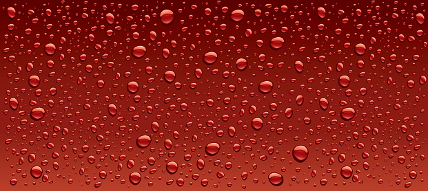 background dark red water with many drops