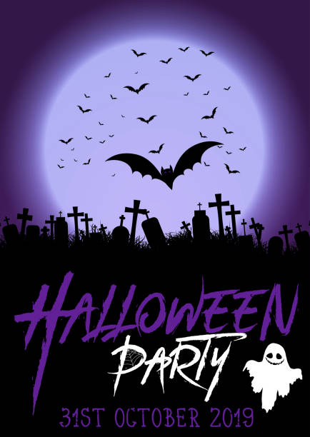 Background for Halloween party poster Background for a Halloween party poster halloween background stock illustrations
