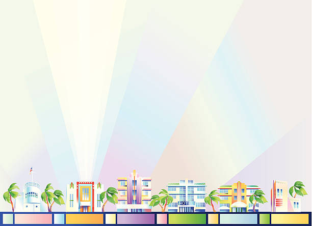 Background - Miami vector art illustration