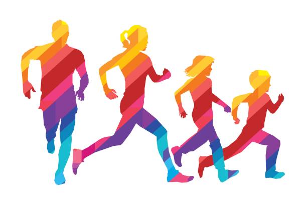 Image result for family running clip art