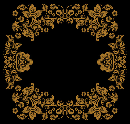 background of floral pattern with traditional russian flower ornament.Khokhloma