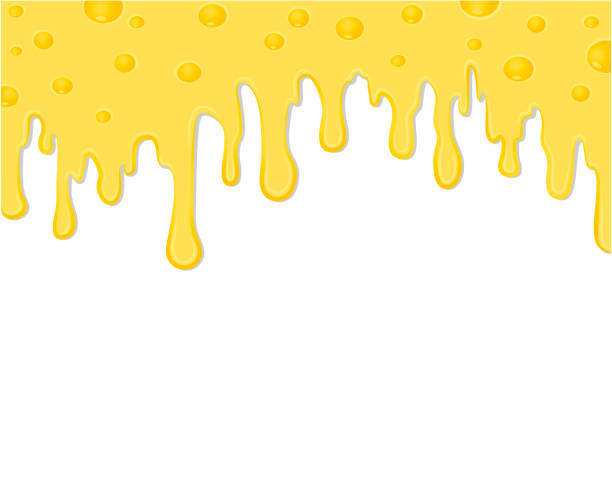 Background of flowing melted cheese. Vector illustration is made in a flat style.
Suitable for advertising, congratulations, packaging. cheese backgrounds stock illustrations
