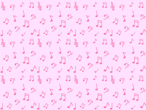 Background of notes Seamless background vector illustration of notes music patterns stock illustrations
