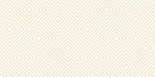 Background pattern seamless diagonal square shape abstract gold color and line. Geometric line vector. vector art illustration