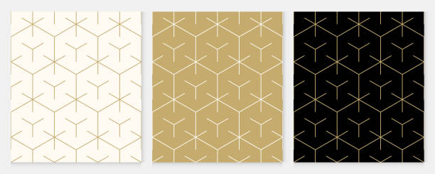 Background pattern seamless geometric line abstract gold luxury color vector. Christmas background. Background pattern seamless geometric line abstract gold luxury color vector. Christmas background. pattern designs stock illustrations