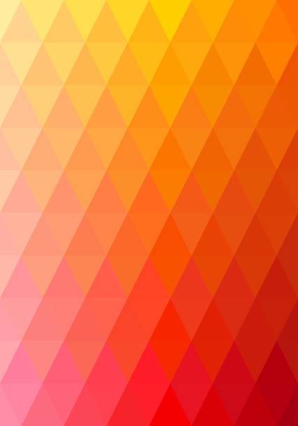 背景パターン 三角形赤オレンジ黄色グラデーション - 暖色点のイラスト素材／クリップアート素材／マンガ素材／アイコン素材