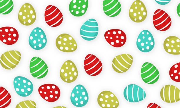 Background with Painted Eggs stock illustration  easter sunday stock illustrations