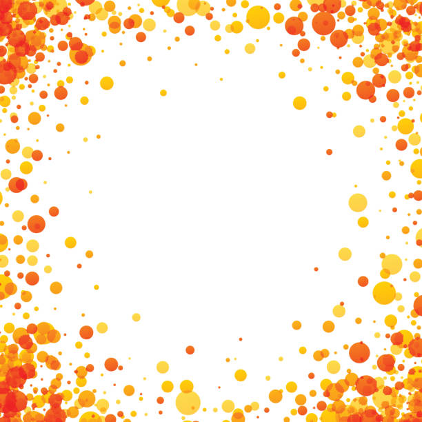 Orange Confetti stock vectors - iStock