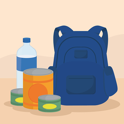 backpack and disaster kit