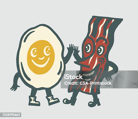 istock Bacon and Egg Characters 1328195661