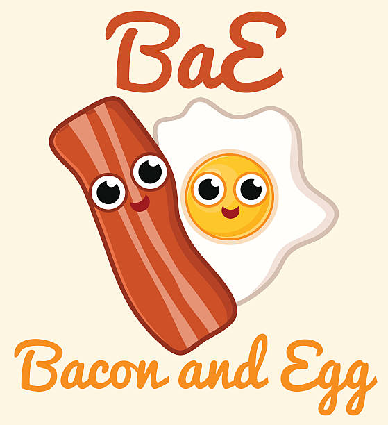 ilustrações de stock, clip art, desenhos animados e ícones de bacon e ovos - bacon