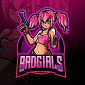 Bad girl mascot design