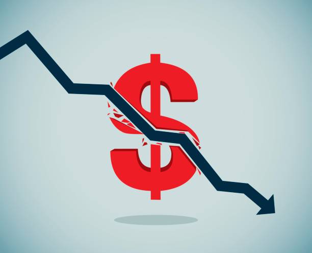 株価暴落 イラスト素材 - iStock