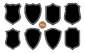 Badge Shape Set Vector Template on the White Background