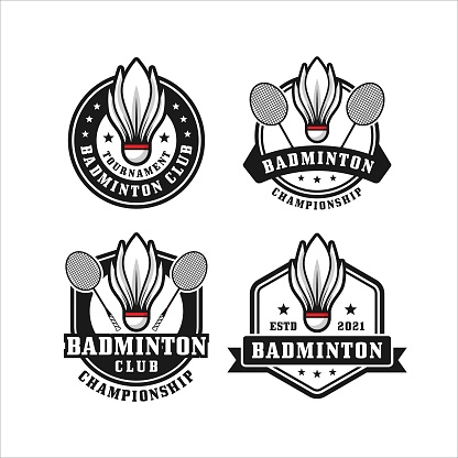 Badminton club design logo collection
