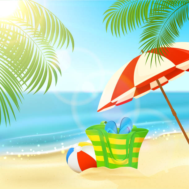 Best Beach Bag Illustrations, Royalty-Free Vector Graphics ...