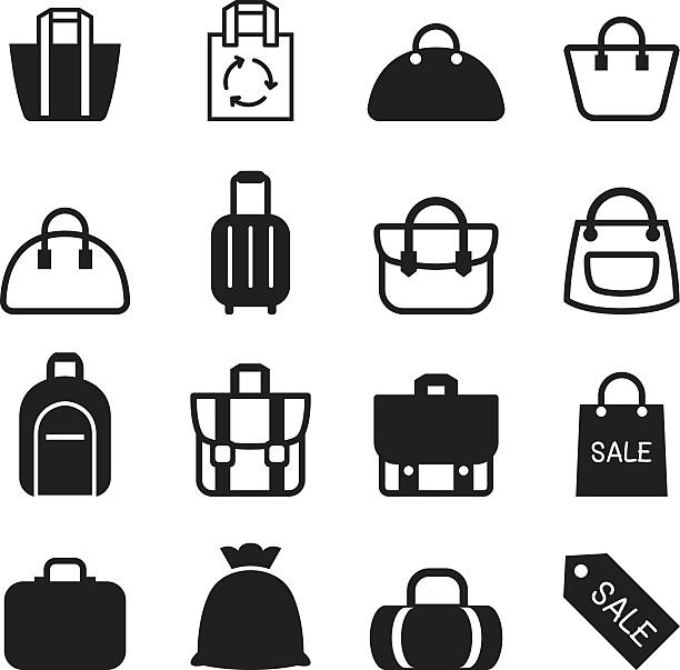 Bag icon Bag icon bag stock illustrations