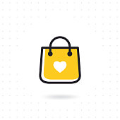 istock Bag shopping vector icon 900025686