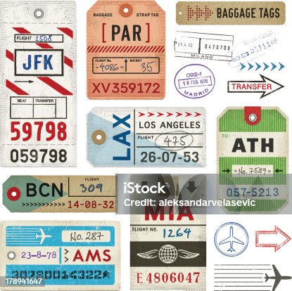 istock Baggage Tags and Stamps 178941647