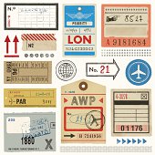 istock Baggage Tags,Tickets and Stamps 166053541