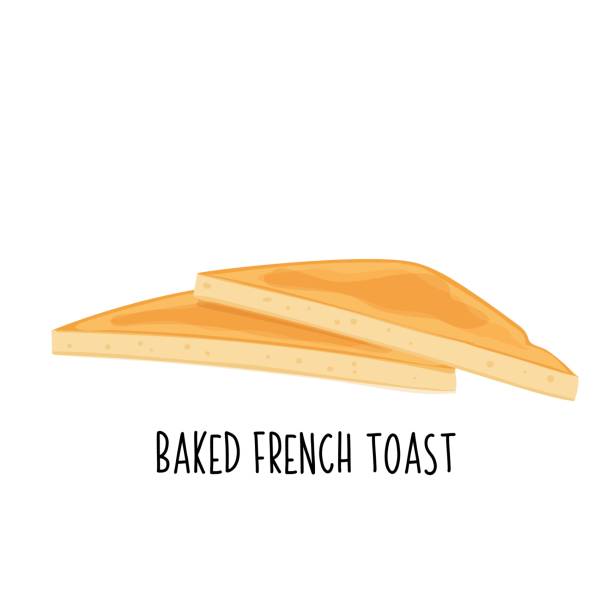ilustrações de stock, clip art, desenhos animados e ícones de baked toast icon - rabanada