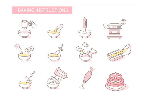 ilustrações de stock, clip art, desenhos animados e ícones de baking sweets - ready mix