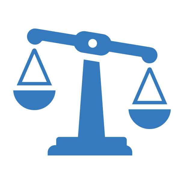 Balance blue icon, justice, law, measurement Perfect for use in designing and developing websites, printed files and presentations, stock images, Promotional Materials, Illustrations or Info graphic or any type of design projects. measure stock illustrations