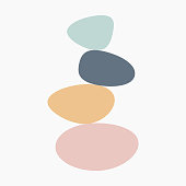 istock Balance made of colored stones. Balance concept. 1367633580