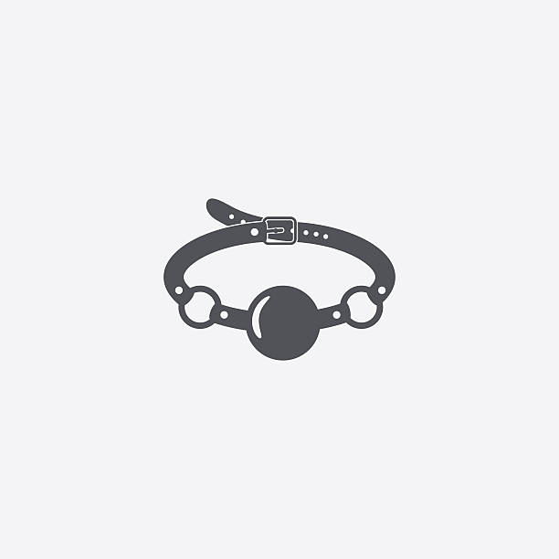 ball gag icon - gagged stock illustrations.