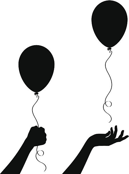 Balloon Release Balloon Release balloon silhouettes stock illustrations