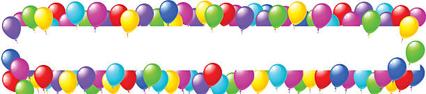 Balloons party banner eps10 Balloons party banner eps10 balloon borders stock illustrations