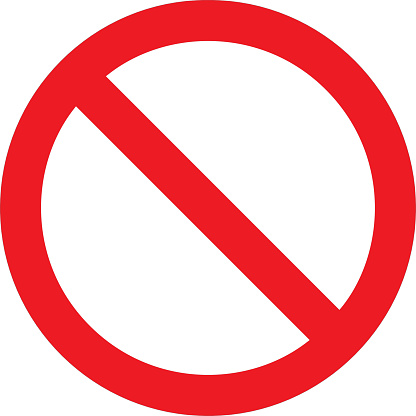 No sign vector icon on white background, EPS 9 file