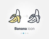 istock Banana vector icon 1129586507