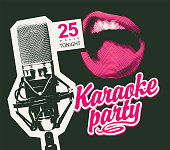 istock banner for karaoke party with a singing mouth 1324063863