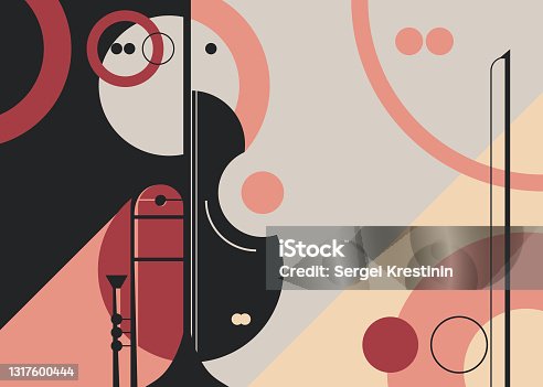 istock Banner template with trumpet and violin. 1317600444