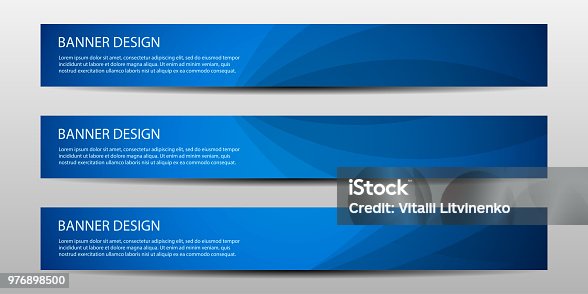 istock Banner with geometric abstract background. Vector illustration 976898500