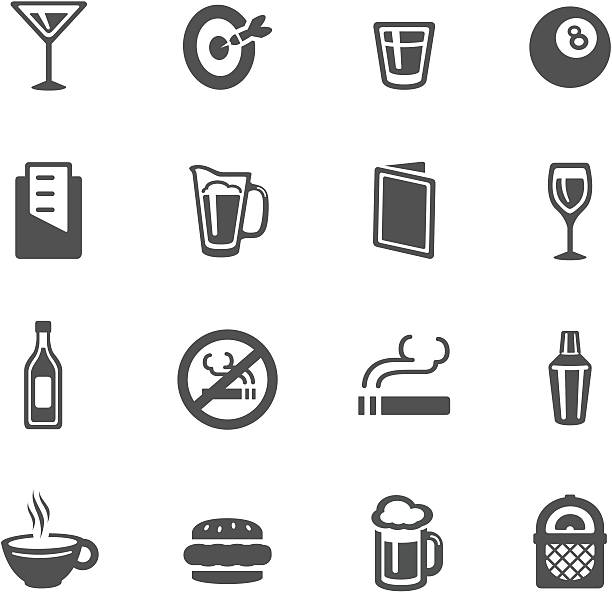 Bar Icons http://www.cumulocreative.com/istock/File Types.jpg alcohol drink silhouettes stock illustrations