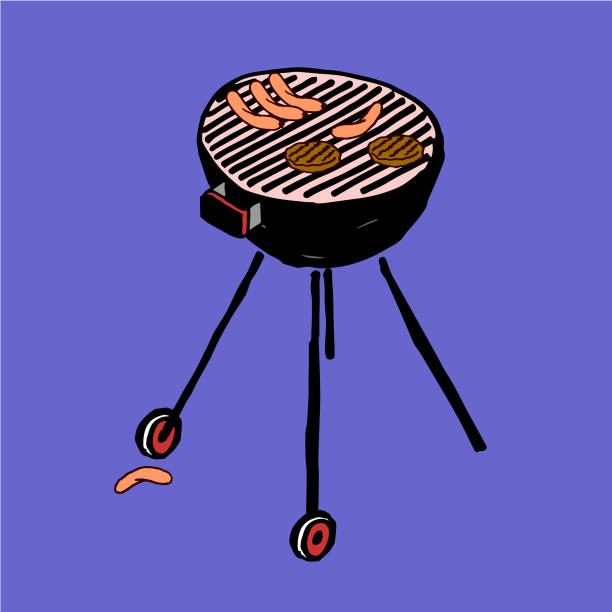 Barbeque Grill vector art illustration