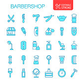 Barber shop Icons Set. Editable Stroke. Vector illustration.

You can find more unique icon sets at the link: https://www.istockphoto.com/collaboration/boards/qUfvBxVnEU64XaERvnM_Fw