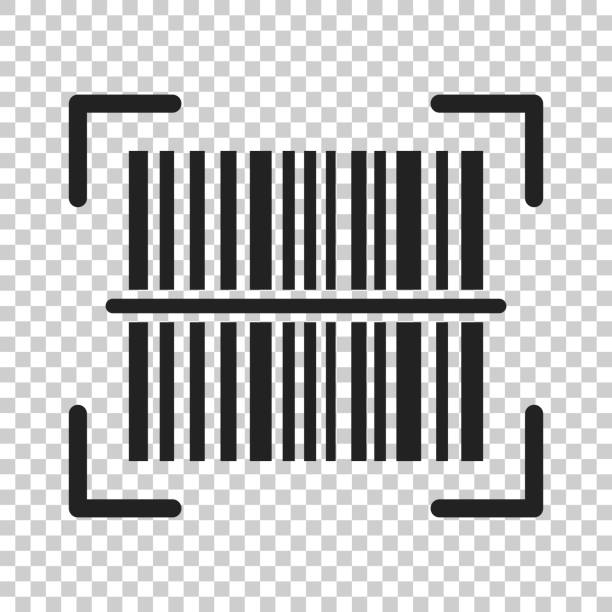 Barcode product distribution icon. Vector illustration on isolated transparent background. Business concept barcode pictogram. Barcode product distribution icon. Vector illustration on isolated transparent background. Business concept barcode pictogram. medical scan stock illustrations