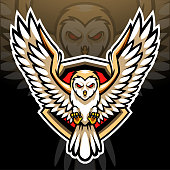Barn owl mascot. esport logo mascot design