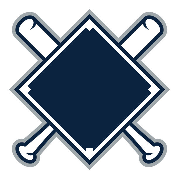 baseball bats and diamond - 棒球 團體運動 幅插畫檔、美工圖案、卡通及圖標